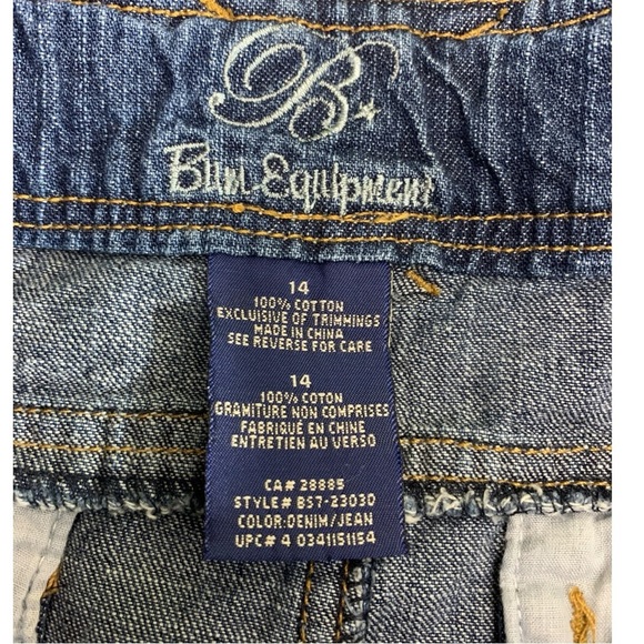 VTG Bum Equipment Cargo Denim Mini Skirt Sz 14 Y2K  90’s Utility Cotton *Read - Picture 10 of 11